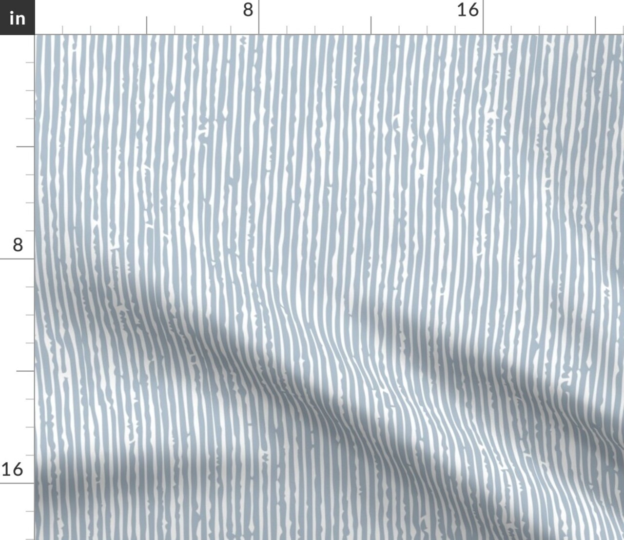 Light Blue Stripe Small Scale Coastal Nautical Minimal Gray Custom Printed Fabric by Spoonflower Various Fabrics by the Yard or Fat Quarter
